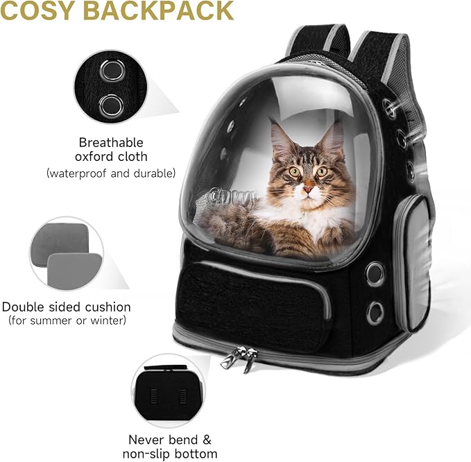 Cat Backpack Carrier, Breathable Cat Carrier Large Space Bubble Pet Backpack - Image 6