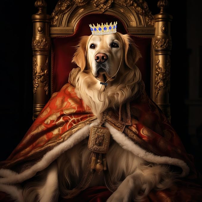 Abbylike Pet Rhinestone King Crown, Queen Crown - Image 5