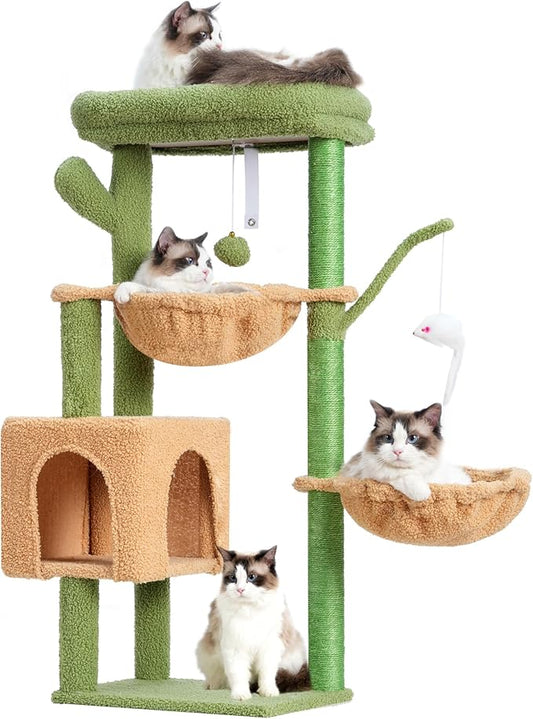 Heybly Cat Tree, 39.4 Inches Cactus Tower Condo by HEYBLY