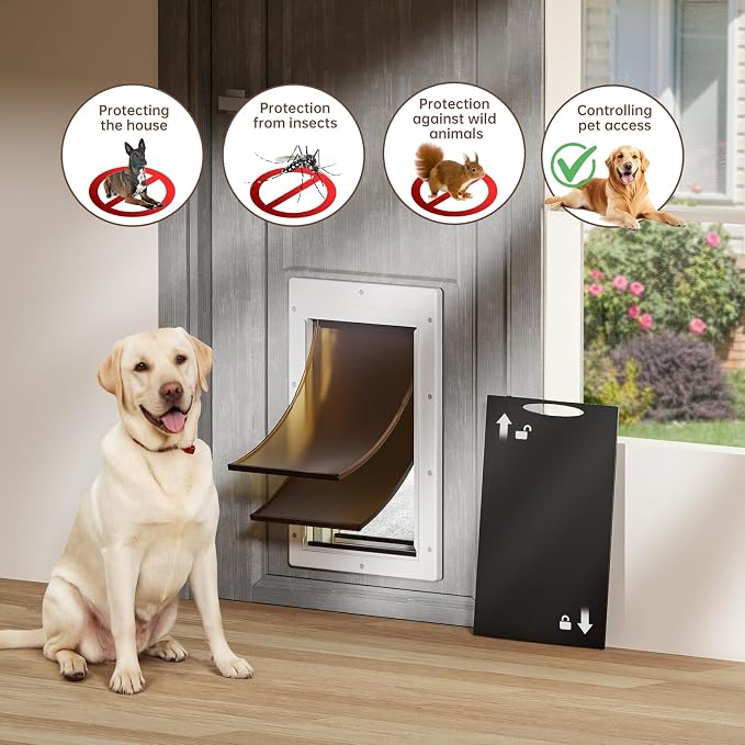 Never Rust Dog Door with Durable Plastic Frame, Large Doggy Door - Image 4