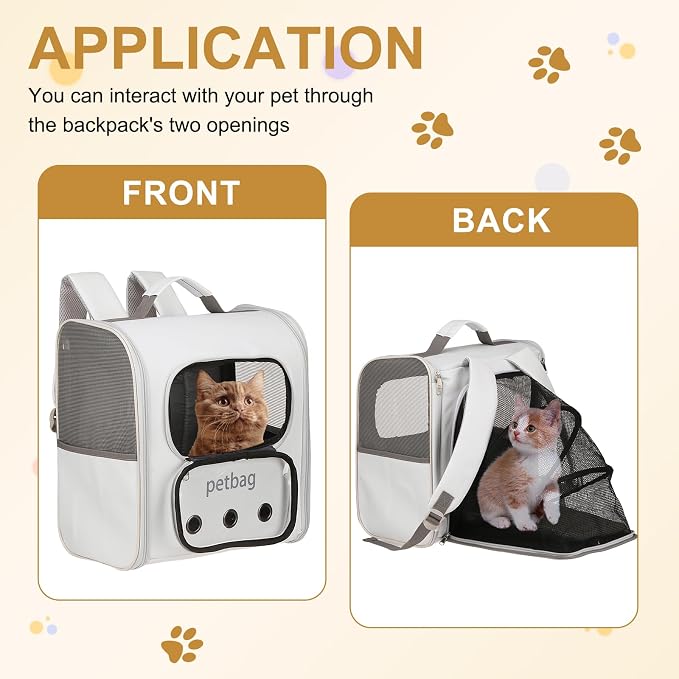 Pet Backpack Carrier, Portable and Ventilated, Oxford Cloth, Dogs Cats and - Image 5