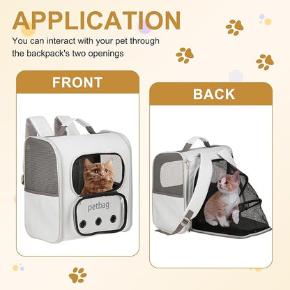 Pet Backpack Carrier, Portable and Ventilated, Oxford Cloth, Dogs Cats and - Image 5