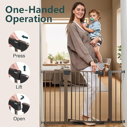 Cumbor 29.7-48" Baby Gate for Stairs, Mom's Choice Awards Winner-Dog Gate for - Image 7