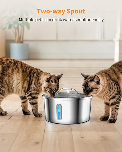 Cat Water Fountain Stainless Steel, 0.8gal/108oz Pet Water Fountain, 3 - Image 3