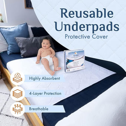 Washable Incontinence Bed Pad 36" x 72" – Soft, Absorbent & Waterproof Mattress - Image 9