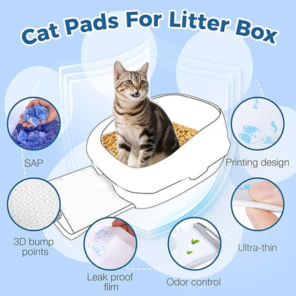 Cat Pads 50 ct Super Absorbent Pet Pee Pads Compatible - Image 3