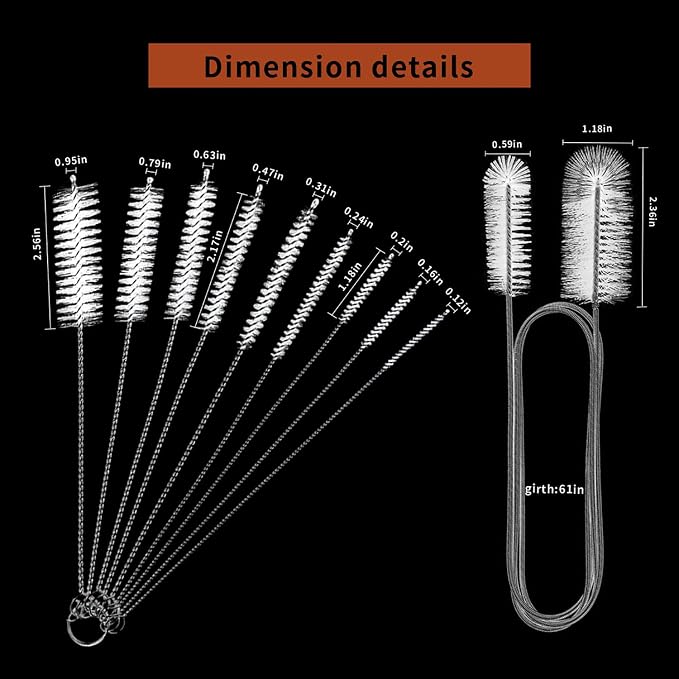 10 Pcs Flexible Drain Brush Straw Cleaner Brush Set, Pipe Cleaners Brush - Image 4