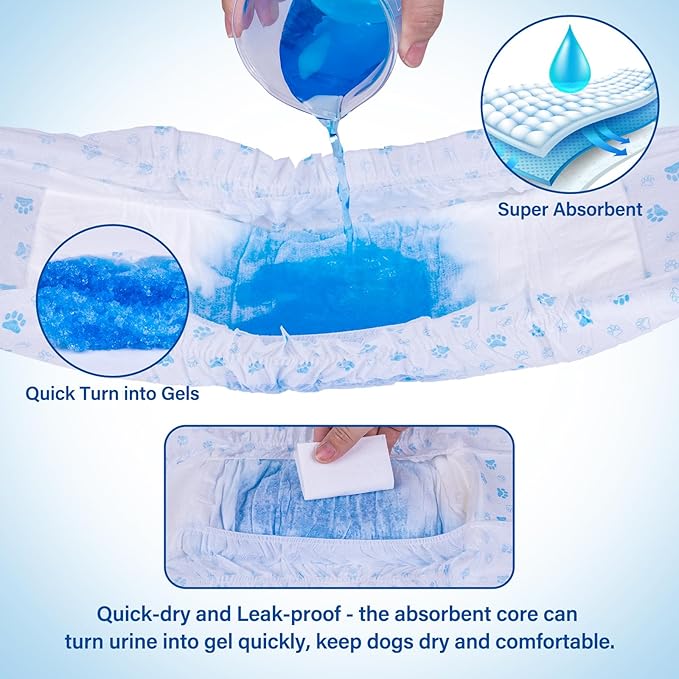 Pet Soft Disposable Male Dog Wraps - Image 4