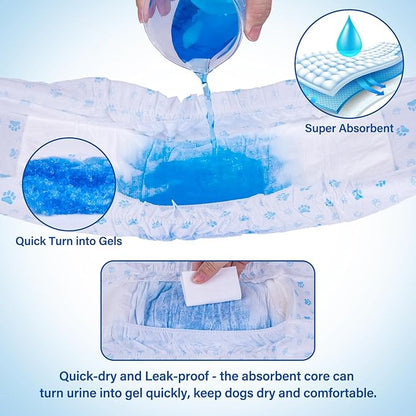 Pet Soft Disposable Male Wrap Dog Diaper - Image 4