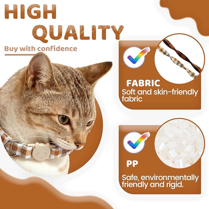 Elegant little tail 2 Pack Cat Collar- Fall Cat Collars Breakaway - Image 2