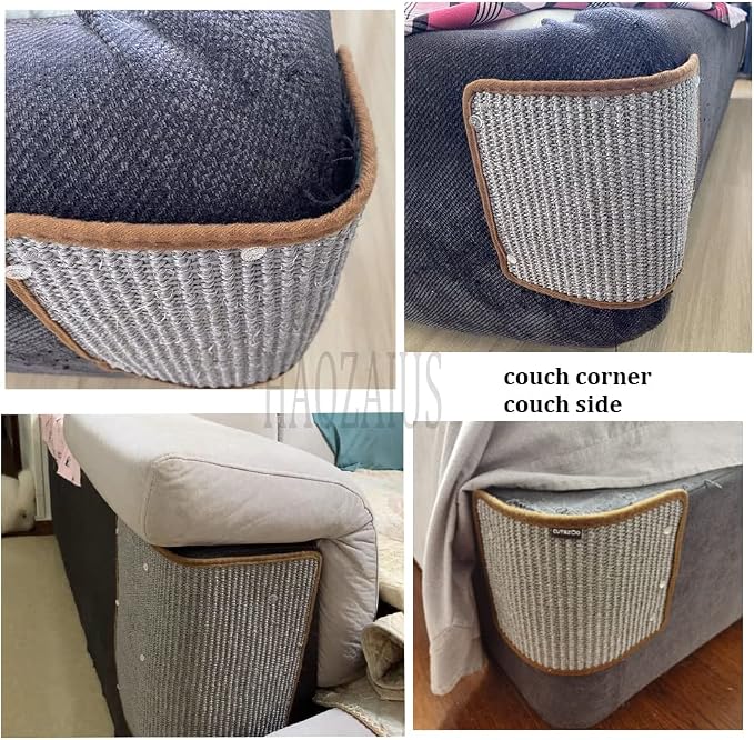 2PCS Cat Scratcher Mat Sofa Protector Natural Sisal Cat Scratching Mat Cat - Image 2