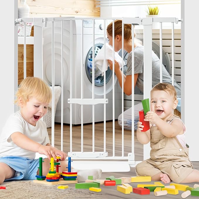 37 Inch Tall Baby Gate with Cat Door, Adjustable 29.55" and -40.55" Wide Auto - Image 7