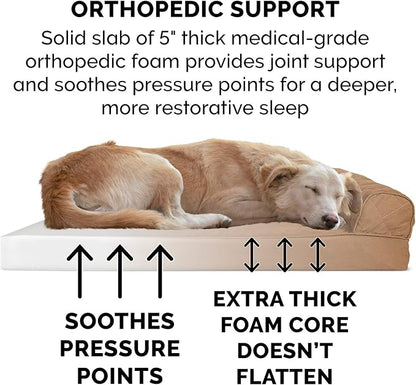 Furhaven Orthopedic Dog Bed for Large Dogs w/ Removable Bolsters & Washable - Image 5