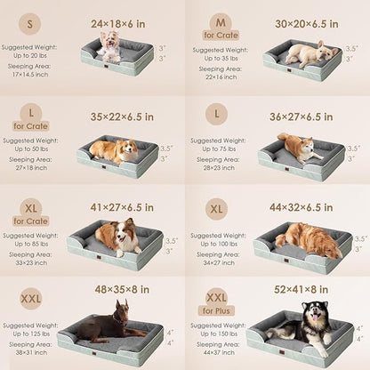 EHEYCIGA Orthopedic XL Dog Beds, Waterproof Memory Foam Dog Bed - Image 2