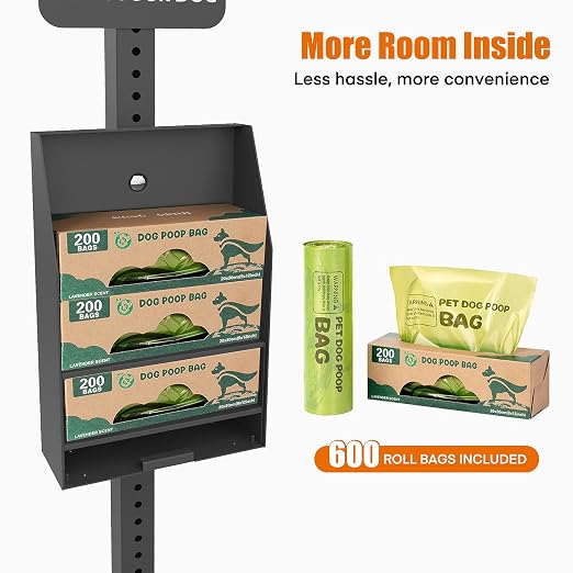 Dog Waste Station Outdoor, Pet Waste Disposal Station Rustproof Aluminum - Image 4