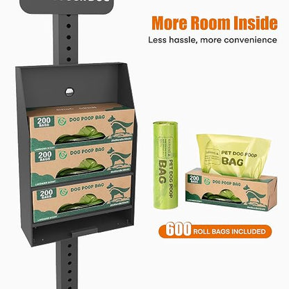 Dog Waste Station Outdoor, Pet Waste Disposal Station Rustproof Aluminum - Image 4