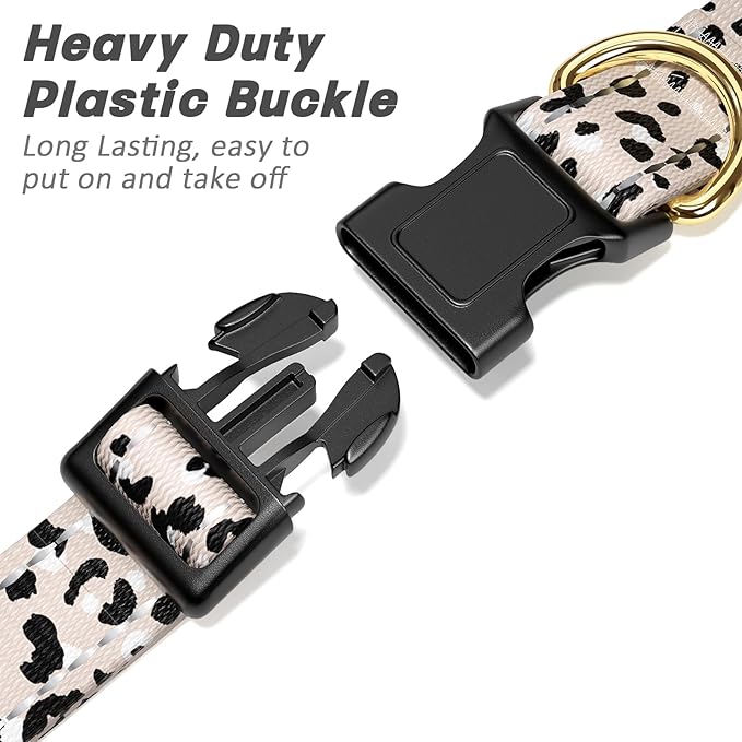 Reflective Dog Collar for Extra Small Dogs, Cute Leopard Style Adjustable - Image 4