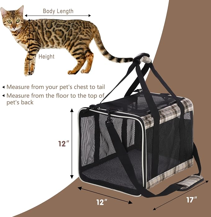EXPAWLORER Large Cat Carrier Dog Carriers Soft - Image 2