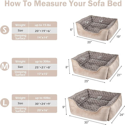 JOEJOY Rectangle Dog Bed for Large Medium Small Dogs - Image 4