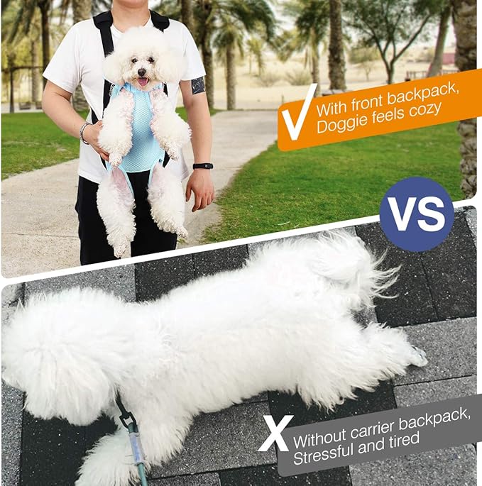 Pawaboo Pet Carrier Backpack, Adjustable Pet Front Cat Dog Carrier Backpack - Image 6