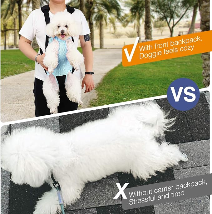 Pawaboo Adjustable Dog Carrier Purses, Pet Front Cat Travel Bag Dog Carrier - Image 6