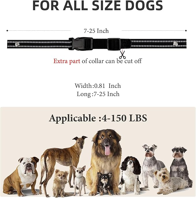 Collar Replacement Strap, Reflective Replacement Nylon Collar Strap Dog GPS - Image 7
