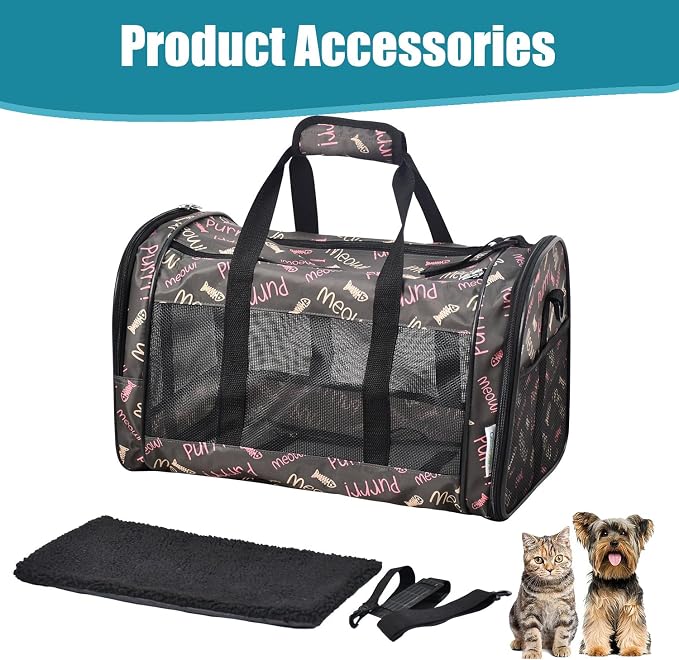 Soft-Sided Kennel Pet Carrier for Small Dogs, Airline Approved Cat Carriers Dog - Image 6