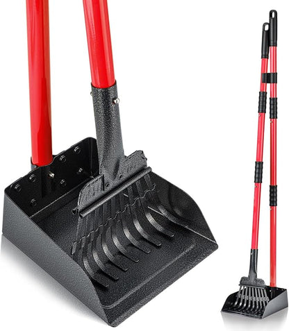 MXF Pooper Scooper, Dog Pooper Scooper Long Handle Stainless Metal Tray and by MXF