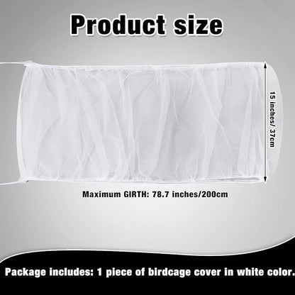 Shappy Large Bird Cage Seed Catcher, Bird Cage Cover Net Skirt Guard, - Image 2
