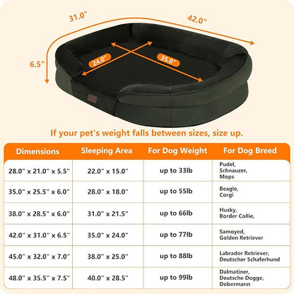 Dwanton Orthopedic Dog Bed for Large Dogs - Image 4