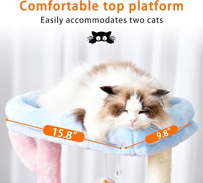 Heybly Cat Tree, 39.4 Inches Tower Condo - Image 3