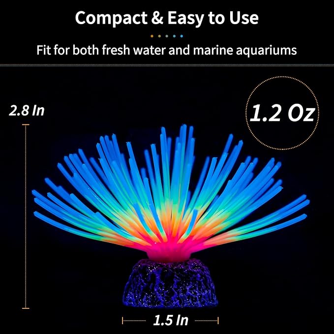 Uniclife Aquarium Imitative Rainbow and Iridescent Blue Sea Urchin Balls - Image 5