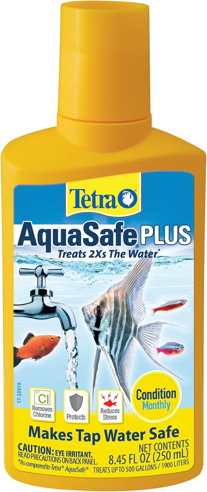 Tetra AquaSafe Plus, 8.45 Ounces, aquarium Water Conditioner And Dechlorinator by Tetra