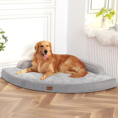 Large Dog Bed - XL Orthopedic Egg-Crate Memory Foam Dog Beds by Mekiy
