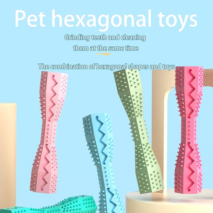 Dog Chew Toy Rubber for Aggressive Chewers Promotes Teeth Health Interactive - Image 2