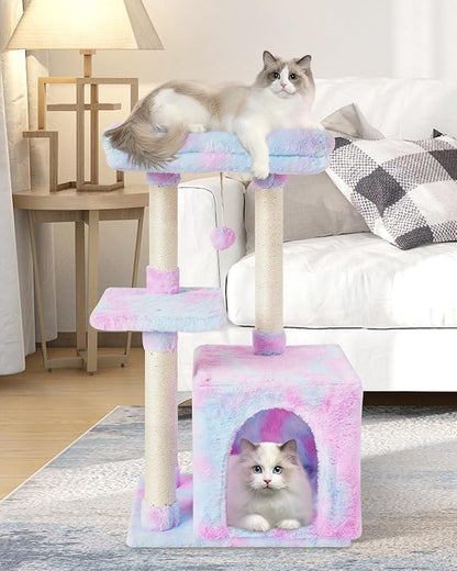 FISH&NAP Cute Cat Tree Kitten Cat Tower - Image 2