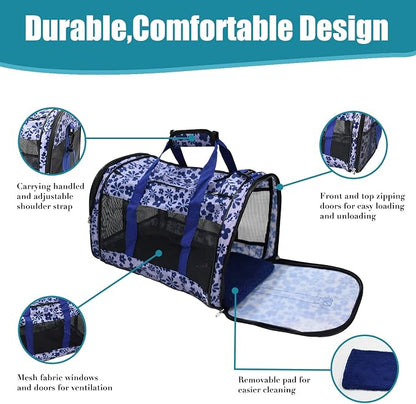 Soft-Sided Kennel Pet Carrier for Small Dogs, Airline Approved Cat Carriers Dog - Image 2