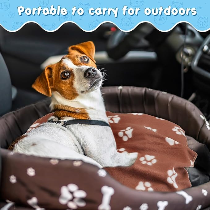 Eccliy 20 Pcs Puppy Blanket Pet Soft Fleece Dog Blankets Warm Felt Throw Sleep - Image 5