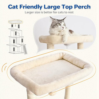 Cat Tree Tower 63in Multi-Level Cat Tower - Image 3