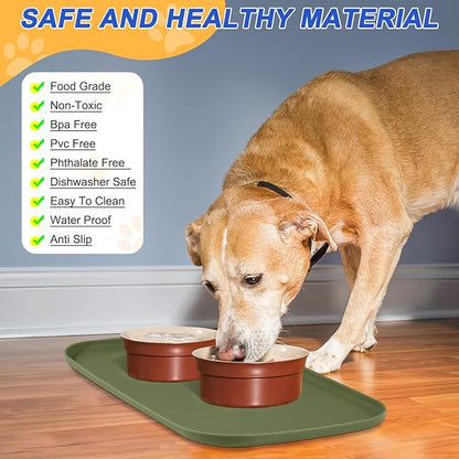 Silicone Pet Feeding Mat with Raised Edge - Image 3