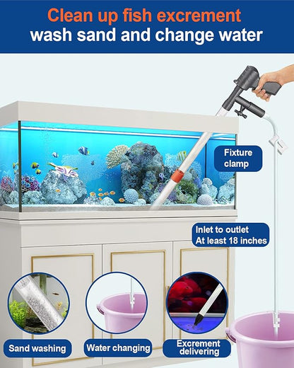 QZQ Aquarium Gravel Cleaner Vacuum Fish Tank Vacuum Cleaner Tools - Image 3