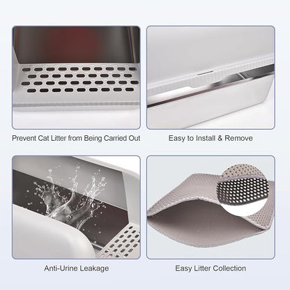 Henkelion 2 Pack Stainless Steel Cat Litter Box - Image 4