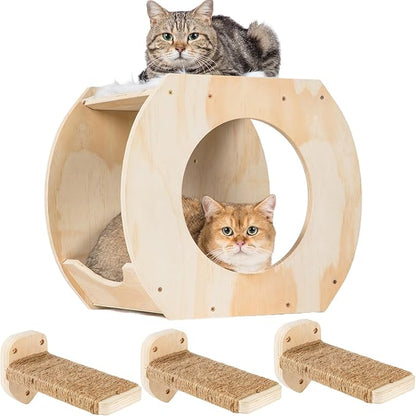 Cat Shelves - 3 Steps, Wall Climbing Shelf by CoolEx