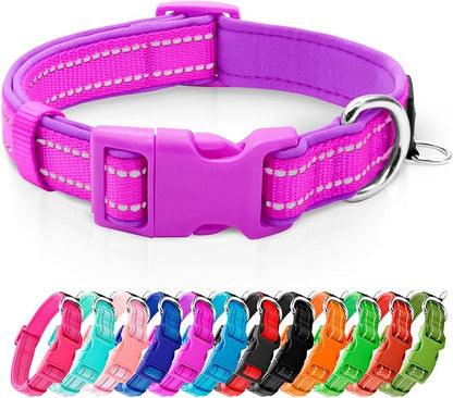 azuza Reflective Dog Collar, Soft Neoprene Padded Pet Collar by azuza