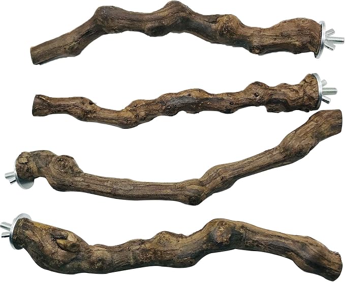 Allazone 5 PCS Natural Grape Stick Perch Swing Chewing Toys - Image 7