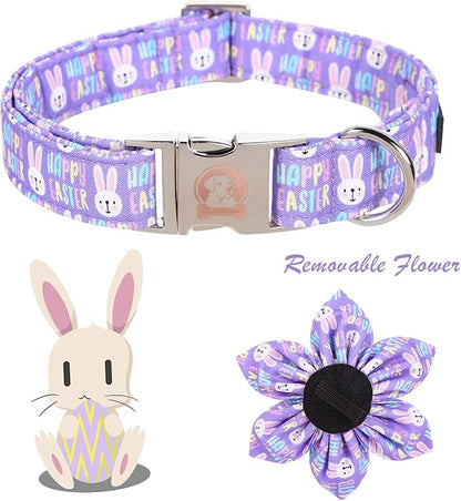 MR. CHUBBYFACE Easter Dog Collar, Adjustable Puppy Collar Bowtie - Image 2