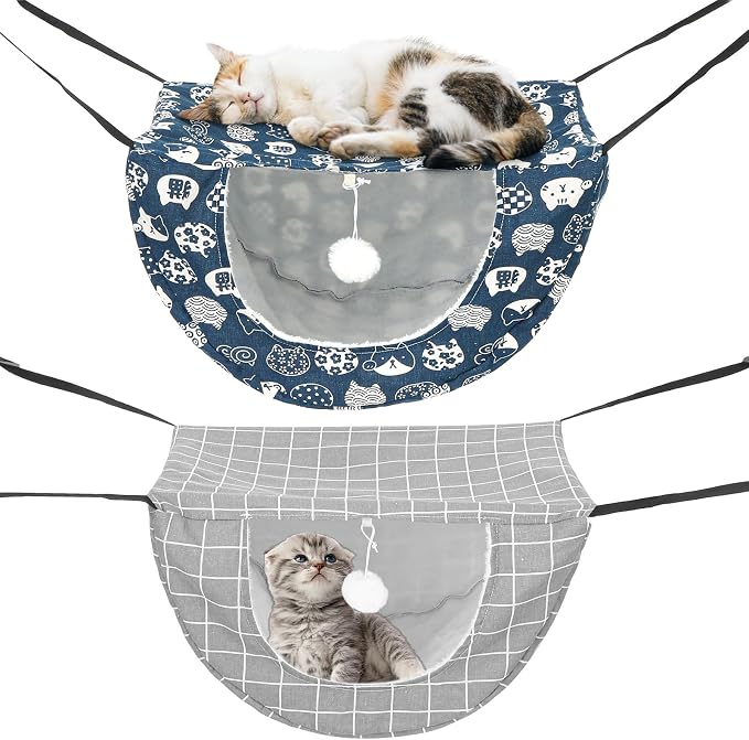 2Pcs Cat Hammock for Cage, Double Layer Cat Hanging Hammock for Cage, Soft by Unknown