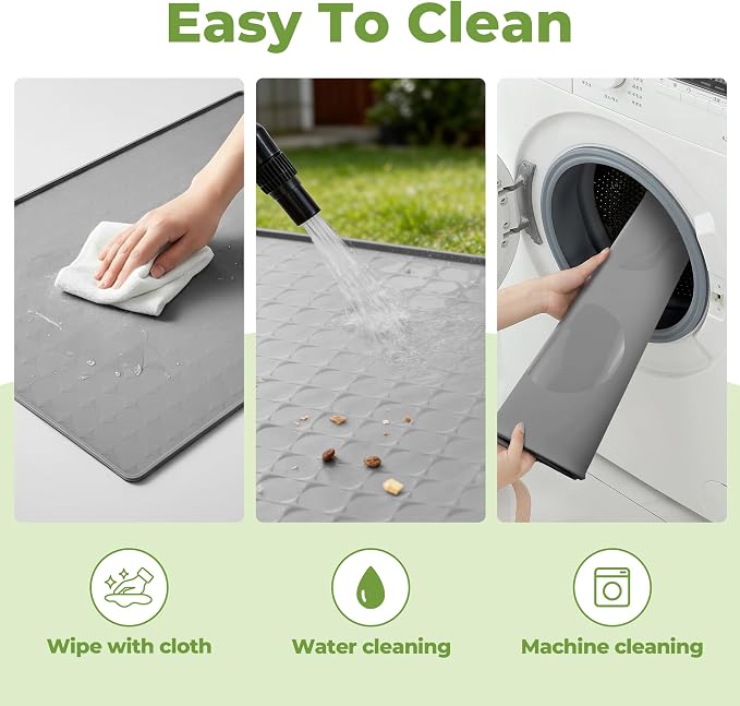 Extra Large 34x22 Inch Silicone Pet Food Mat - Image 6