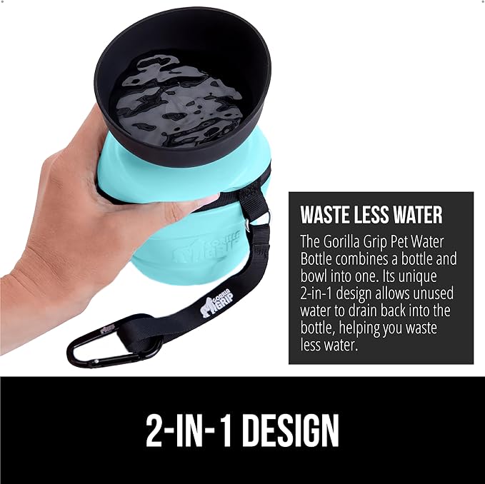 GORILLA GRIP Dog Water Bottle, Portable Water Bowl Dispenser - Image 3