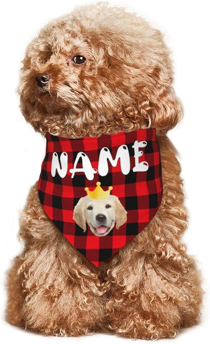 Custom Dog Bandana Add Your Text Photo Name Personalized Neckwear Bandanas Soft - Image 3